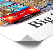 Big Ben Londen Waterverf Sketch Hand getekend Poster (Hoek)