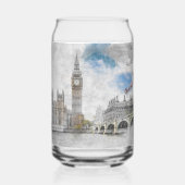 Big Ben London Can Glass | Artistic UK Travel Blikvorm Glas (Voorkant)