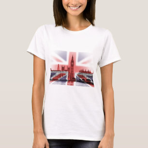 Big Ben London en Union Jack vlag T-shirt