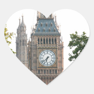 Big Ben London England Hart Sticker