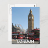 Big Ben London Eye Westminster UK briefkaart (Voorkant / Achterkant)