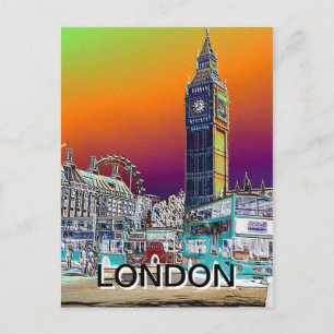 Big Ben London Eye Westminster UK briefkaart