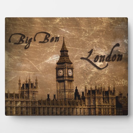 Big Ben, London plaque Fotoplaat (Voorkant)