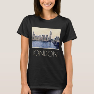 Big Ben London Waterverf art T-shirt
