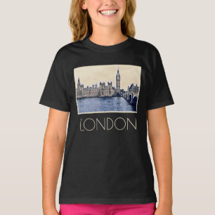 Big Ben London Waterverf art T-shirt