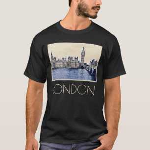 Big Ben London Waterverf art T-shirt