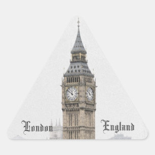 Big Ben London (Waterverf) Driehoek Sticker