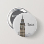 Big Ben London (Waterverf) Ronde Button 5,7 Cm (Voorkant /achterkant)