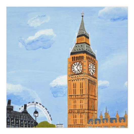 Big Ben Londres Affiche Brillant (Devant)