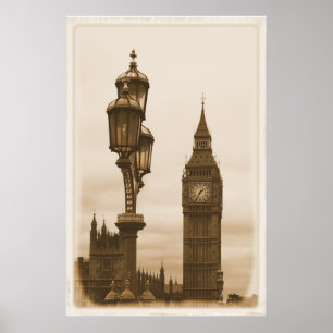 Big Ben op de achtergrond Poster