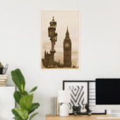 Big Ben op de achtergrond Poster (Thuiskantoor)