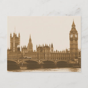Big Ben - Parlement - Carte postale du pont Westmi