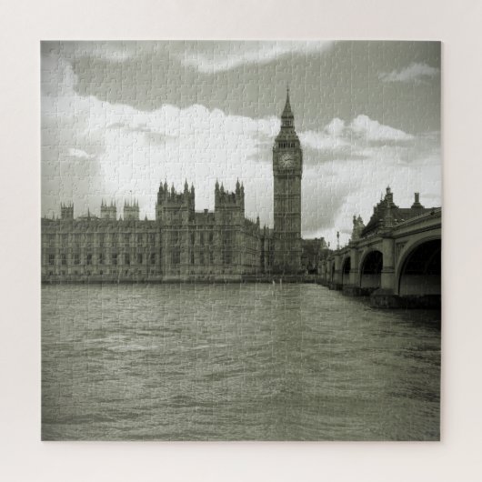 Big Ben Parliament in Black & White, 20x20 - 676 p Legpuzzel (Verticaal)