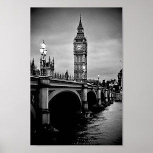 Big Ben Queen Elizabeth Tower Westminster Bridge Poster