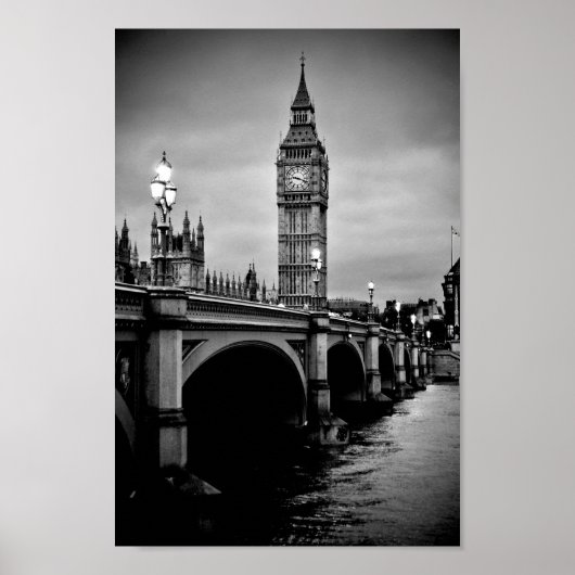 Big Ben Queen Elizabeth Tower Westminster Bridge Poster (Voorkant)