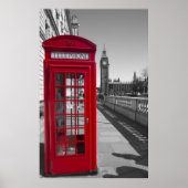 Big Ben Red-telefooncel Poster (Voorkant)