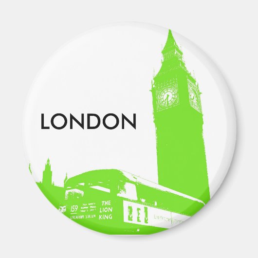 Big Ben Retro Magnet Magneet (Voorkant)