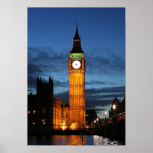 Big Ben 's nachts Poster