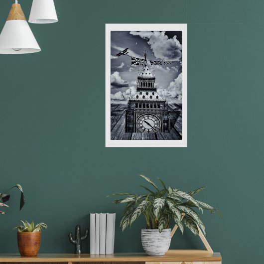 Big Ben Surreal British Art, London Poster (Woonkamer 1)