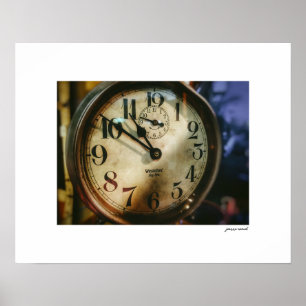 Big Ben Vintage Klok Poster Print