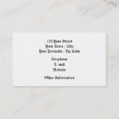 Big Ben Visitekaartje (Achterkant)