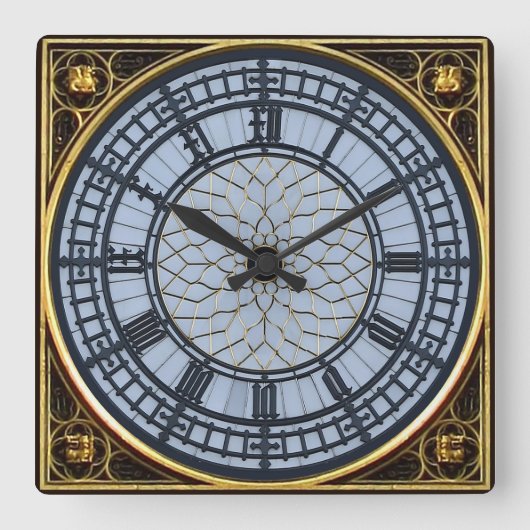 Big Ben Wall Clock Vierkante Klok (Voorkant)