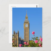 "Big Ben" Westminster, Briefkaart in Londen, Veren (Voorkant / Achterkant)