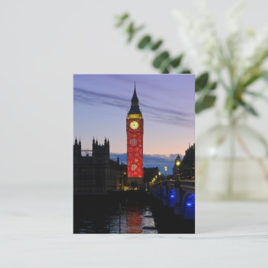 "Big Ben" Westminster, Briefkaart in Londen, Veren (Staand voorkant)