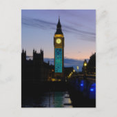 "Big Ben" Westminster, Briefkaart in Londen, Veren (Voorkant)