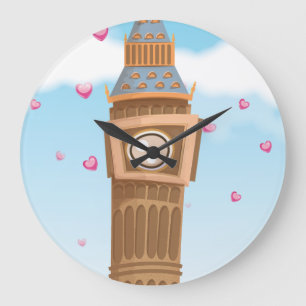 Big Ben Westminster-klokkentoren cartoon Grote Klok