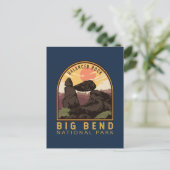 Big Bend Nationaal Park Balanced Rock Emblem Briefkaart (Staand voorkant)