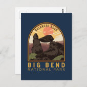 Big Bend Nationaal Park Balanced Rock Emblem Briefkaart (Voorkant / Achterkant)