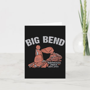 Big bend nationaal park balanced rock vintage kaart