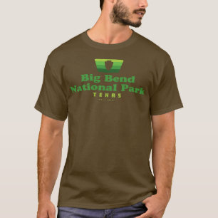 Big Bend Nationaal Park Retro Badge Arrowhead Groe T-shirt