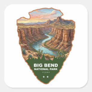 Big Bend National Park Arrowhead Vierkante Sticker