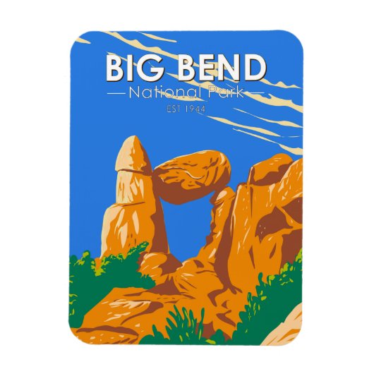 Big Bend National Park Balanced Rock  Magneet (Verticaal)