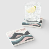 Big Bend National Park Gekleurde heuvels Stenen Onderzetter (Zijkant)