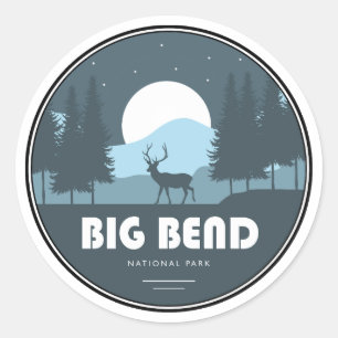 Big Bend National Park Herten Ronde Sticker