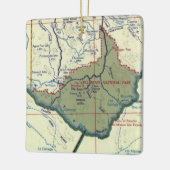 Big Bend National Park Map Keramisch Ornament (Links)