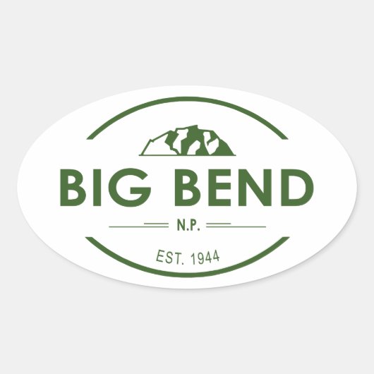 Big Bend National Park Ovale Sticker (Voorkant)