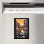  Big Bend National Park Retro Reizen Magneet (Insitu (Vaatwasser))