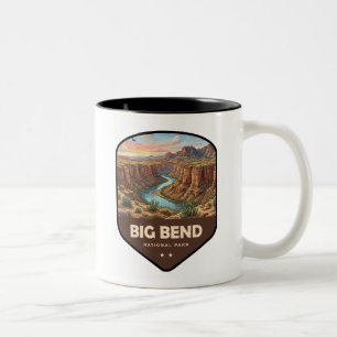 Big Bend National Park Schild Tweekleurige Koffiemok
