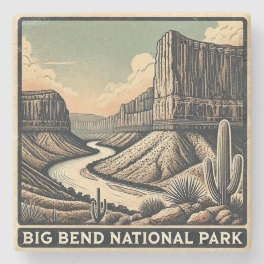 Big Bend National Park Stenen Onderzetter (Voorkant)