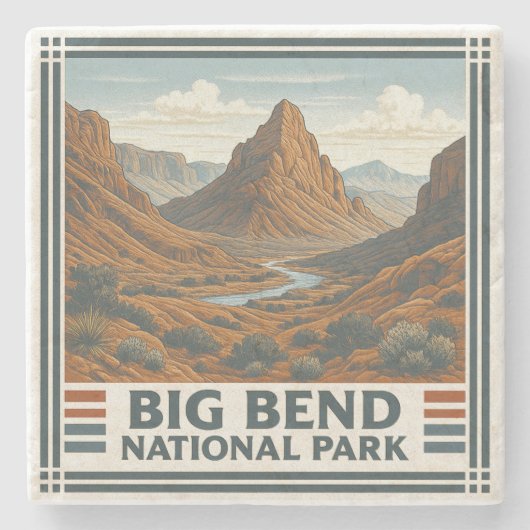 Big Bend National Park Stenen Onderzetter (Voorkant)