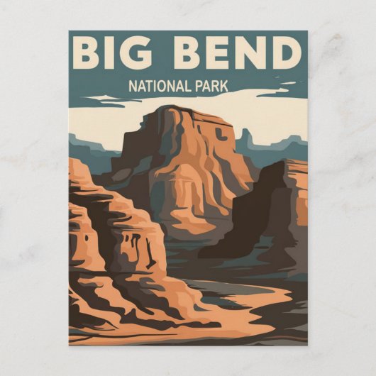 Big Bend National Park Texas Briefkaart (Voorkant)