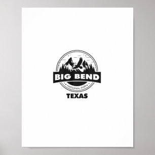 Big Bend National Park Texas Kamperen Berg Wandele Poster