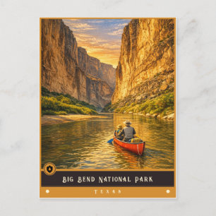 Big Bend National Park Texas Oude ansichtkaart Briefkaart