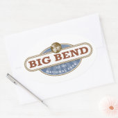 Big Bend National Park Texas Ovale Sticker (Envelop)