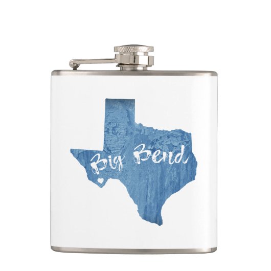 Big Bend National Park Wood Grain Heupfles (Voorkant)