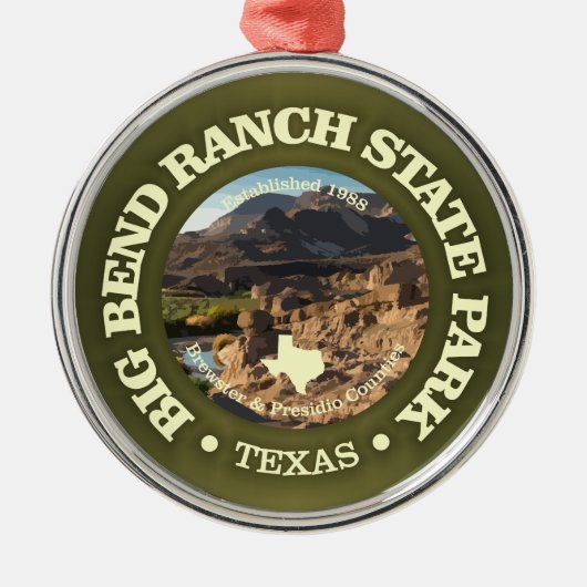 Big Bend Ranch SP Metalen Ornament (Voorkant)